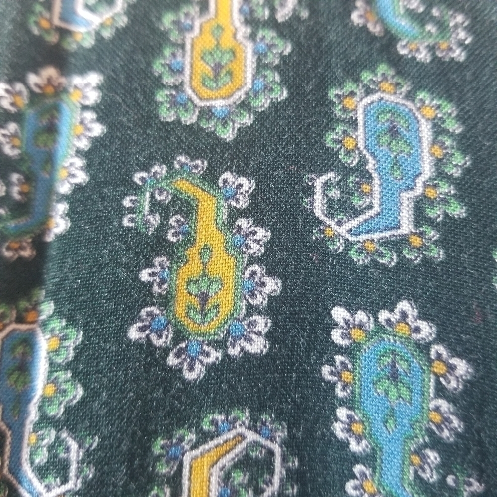 Vtg 50s mcm midcentury paisley cotton day dress - Picture 10 of 11